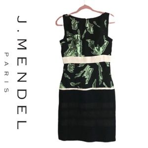 Stunning J. MENDEL Color-block Sheath Dress Size 6